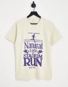 Topshop Natural Light Stadium Run T-shirt In Neutral