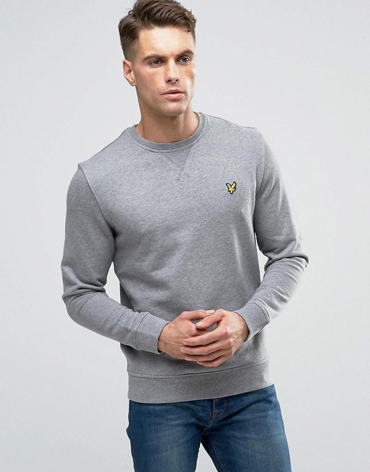 Lyle & Scott Crew Sweatshirt Eagle Logo In Gray Marl - Gray