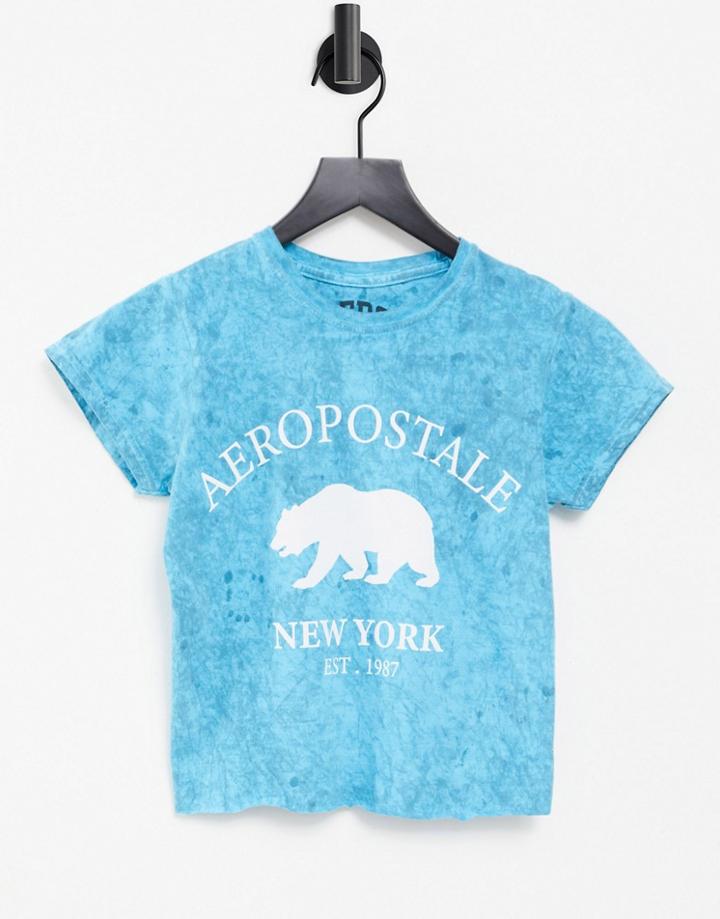 Aeropostale Ny Bear Tee In Washed Green
