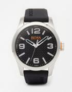 Boss Orange Paris Watch With Black Silicone Strap - Black