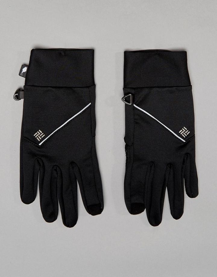 Columbia Trail Summit Running Glove In Black With Etip - Black