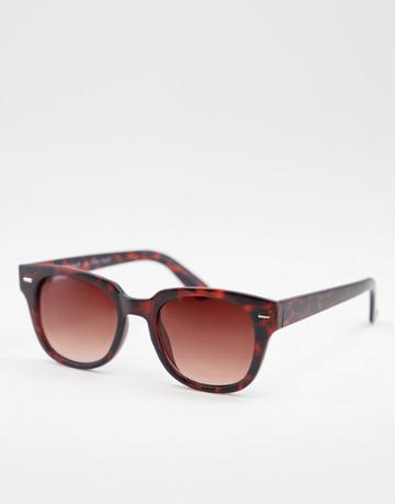 Aj Morgan Tono Sama Square Lens Sunglasses-brown