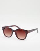 Aj Morgan Tono Sama Square Lens Sunglasses-brown