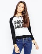 Your Eye's Lie Born Again Contrast Sleeve T-shirt - White