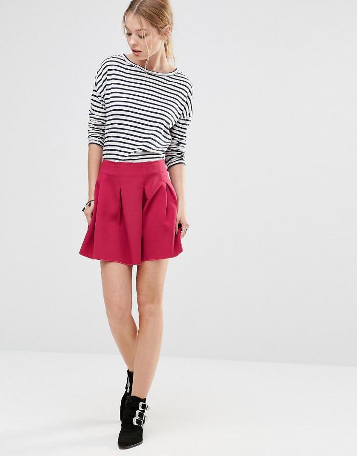 See U Soon Mini Skirt With Pleats - Rose