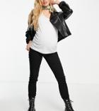 Cotton: On Maternity Overbump Super Stretch Skinny Jean In Black