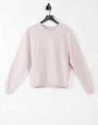 Topshop Acid Wash Sweatshirt In Pink - Part Of A Set