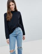 Blend She High Neck Sweatshirt - Black