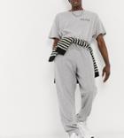 Reclaimed Vintage Inspired Seam Detail Sweatpants In Gray-grey