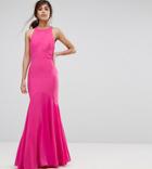 Jarlo Fishtail Maxi Dress With Open Bow Back-pink