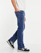 Jack & Jones Intelligence Cliff Straight Fit Jeans In Vintage Light Wash Blue-blues