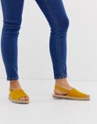 Truffle Collection Espadrille Slingback Sandals - Yellow
