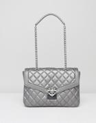 Love Moschino Quilted Shoulder Bag - Silver