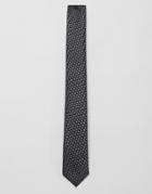 French Connection Honeycomb Print Tie-black