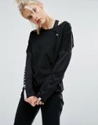 Puma Rebel Logo Long Sleeved T-shirt - Black