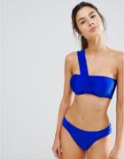 Unique 21 One Shoulder Bikini Set - Blue
