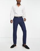 Harry Brown Suit Pants In Blue Melange