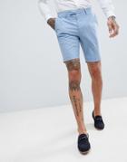 Twisted Tailor Wedding Smart Shorts In Light Blue - Blue
