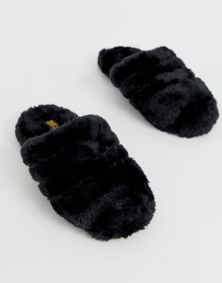 Truffle Collection Faux Fur Slippers