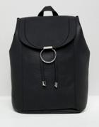 New Look Ring Detail Backpack - Black