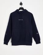 Nicce Pulse Taping Hoodie In Navy