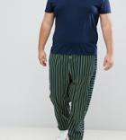 Asos Design Plus Relaxed Pants With Contrast Stripe Panel - Navy