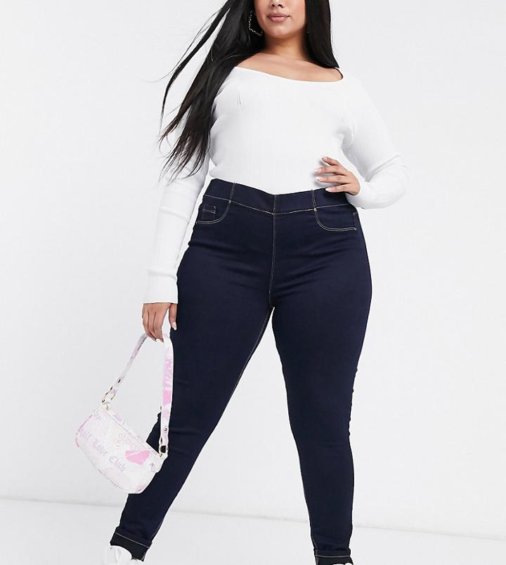 Yours Super Skinny Jeans In Indigo-blues