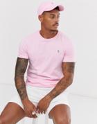 Polo Ralph Lauren Icon Logo T-shirt Custom Regular Fit In Pale Pink