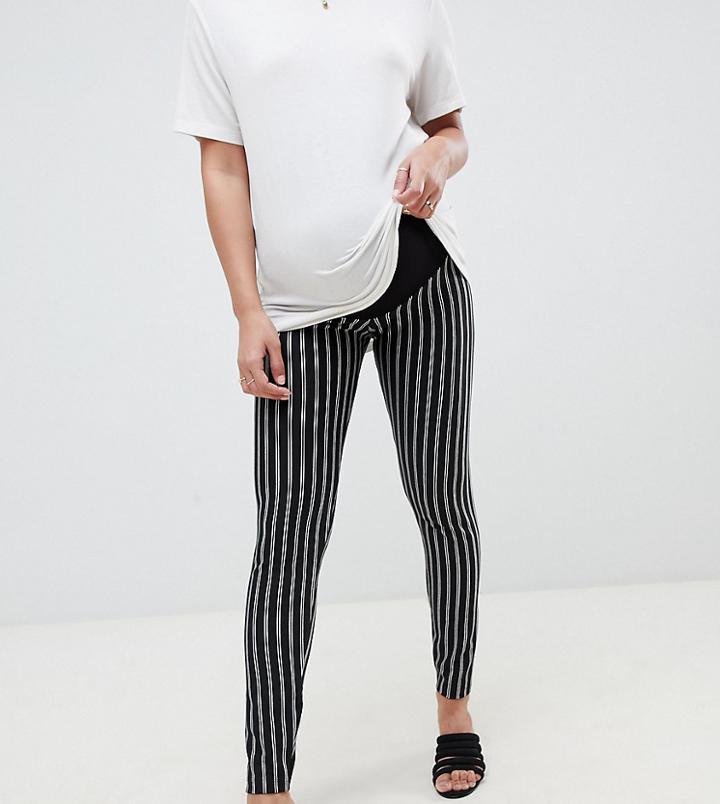 Asos Design Maternity Skinny Ponte Pinstripe Pants - Multi