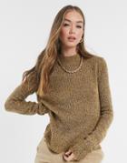 Vero Moda Sweater With High Neck In Camel-brown