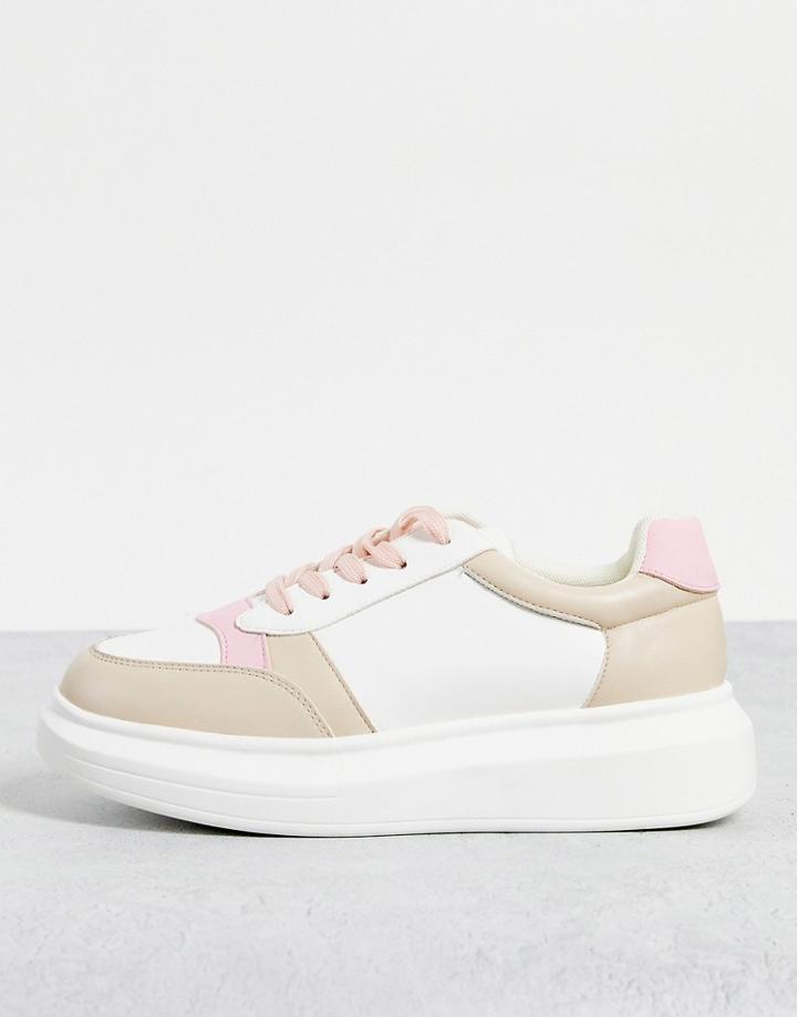 Raid Willow Flatform Sneakers In Beige-neutral