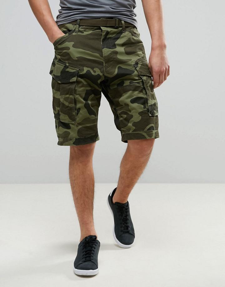 G-star Rovic Belt Camo Loose 1/2 Short - Green