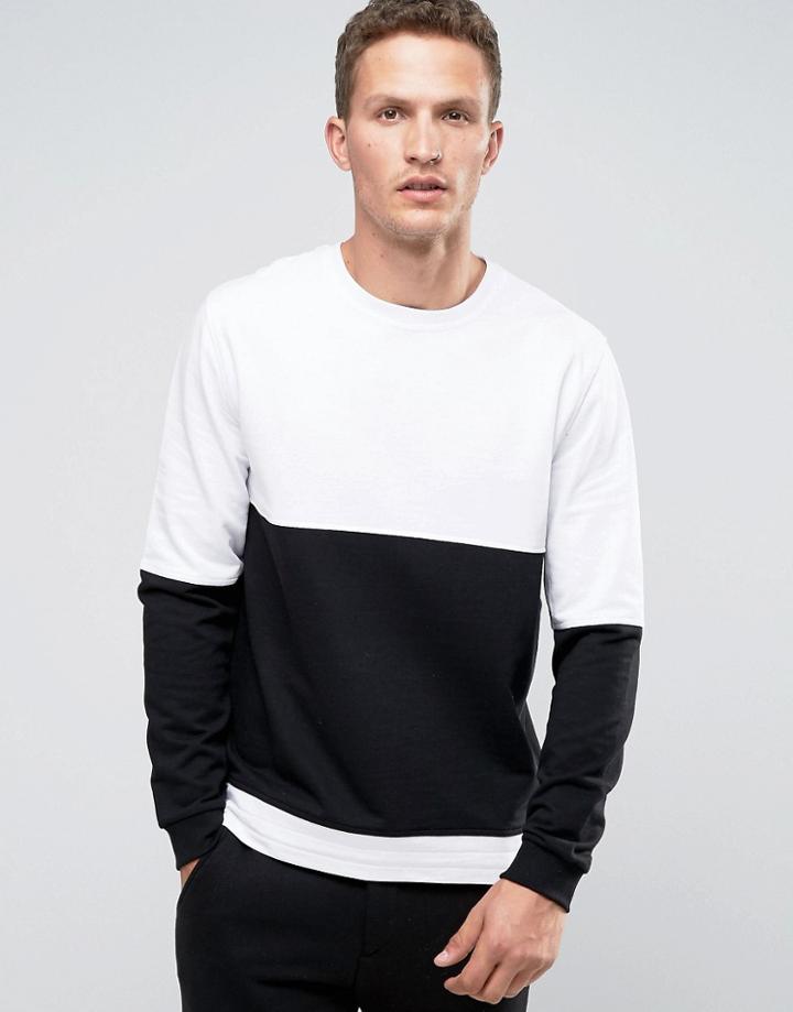 Hoxton Denim Sweatshirt Cut And Sew Rose - Beige