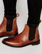 Lambretta Chelsea Boots In Tan Leather - Brown