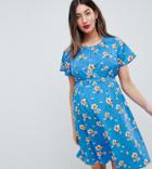 New Look Maternity Floral Dress - Blue