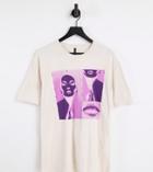 Asyou Oversized T-shirt With Model Graphic Print-multi