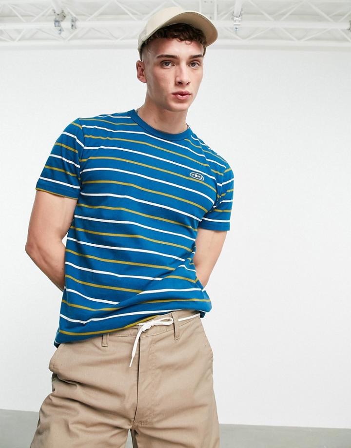 Vans Color Multiplier Stripe T-shirt In Blue-blues
