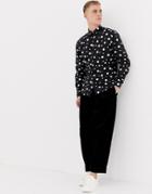 Selected Homme Polka Dot Shirt In Slim Fit - Black