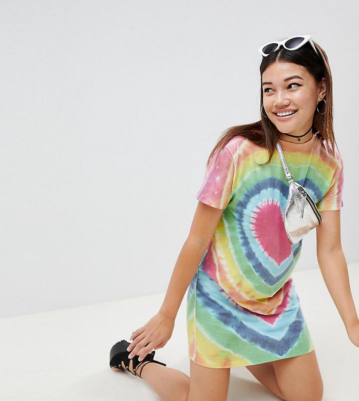 Rokoko T-shirt Dress In Heart Tie Dye - Multi