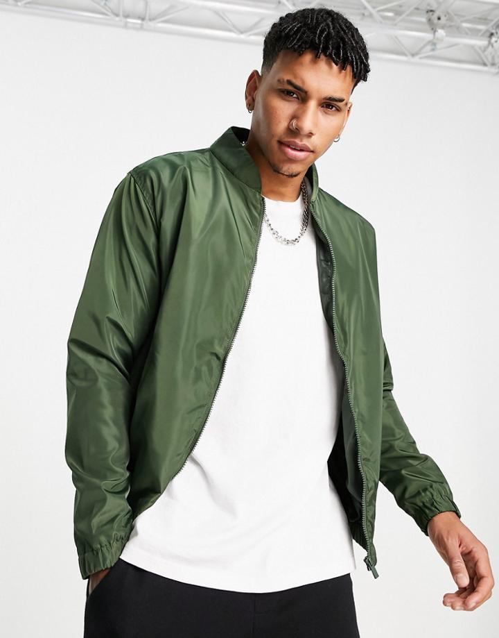 Le Breve Bomber Jacket In Khaki-green
