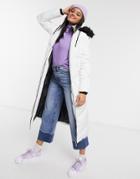 Brave Soul Marcella Maxi Puffer Jacket-white