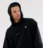Asos Design Tall Oversized Hoodie In Black With Triangle - Black