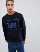 Lee Jeans Box Logo Sweater-blue