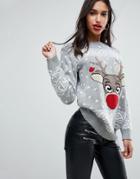 Club L Reindeer Holidays Sweater - Multi
