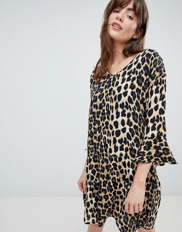 B.young Leopard Print Shift Dress
