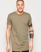 Asos Super Longline T-shirt Relaxed Skater Fit In Brown - Coco Brown