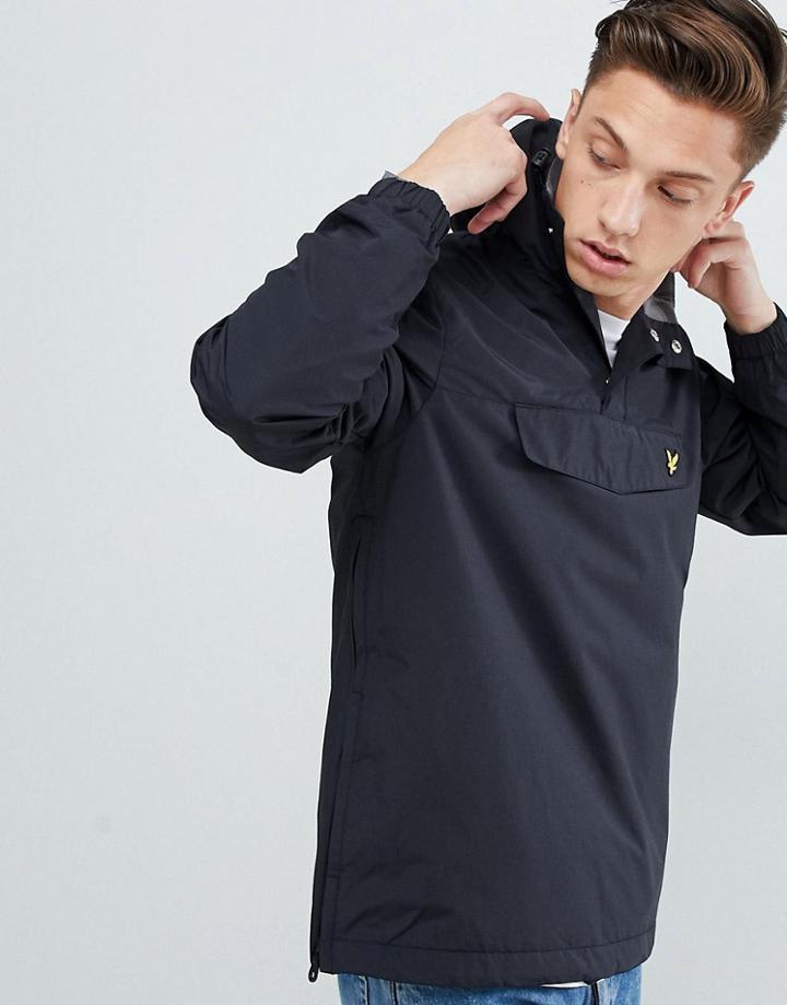 Lyle & Scott Lightweight Overhead Jacket In Black - Black