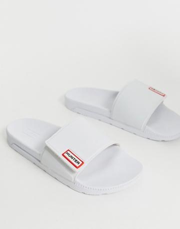 Hunter Original Adjustable Slides In White