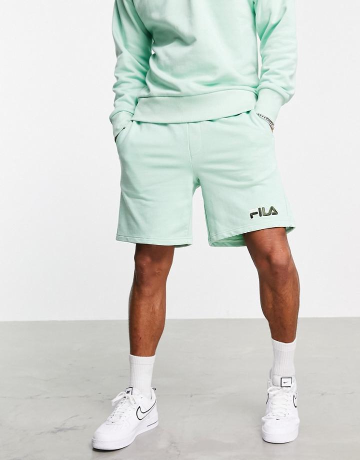 Fila Darnell Logo Shorts In Mint Green