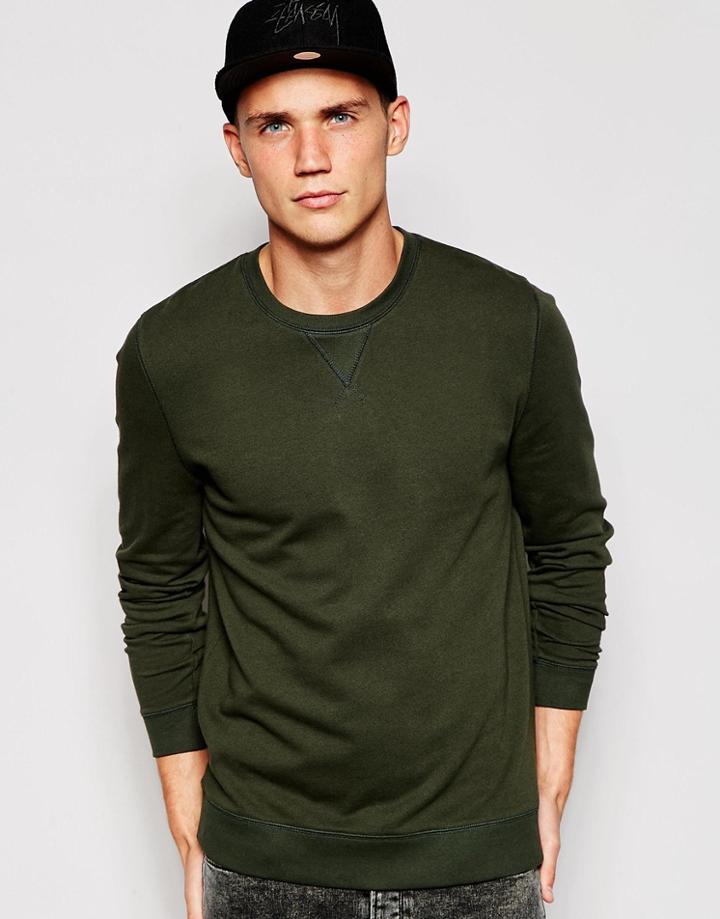Asos Sweatshirt In Green - Green
